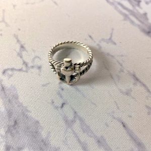 James Avery Heart and Anchor Ring Size: 5.5